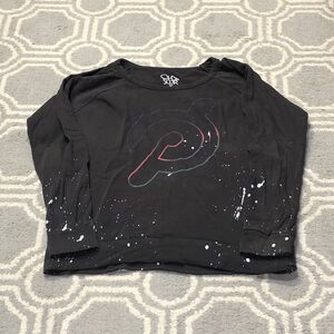 Peloton Sweatshirt Women’s Size Large Chaser Paint Splatter Pullover Workout